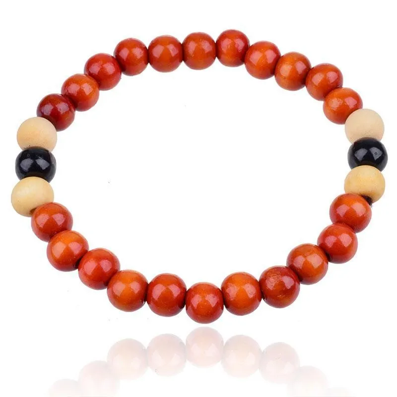 
Queena Wholesale Natural Sandalwood Buddhist Meditation Prayer 8mm Beads Bracelet 