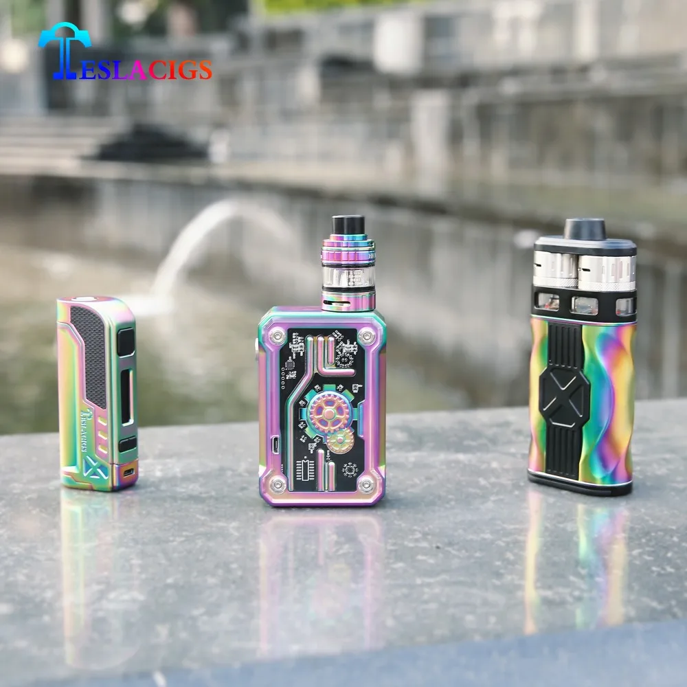 Новые наборы для начинающих, Высококачественный бокс-мод с двойным корпусом 220 Вт от оригинальных Teslacigs