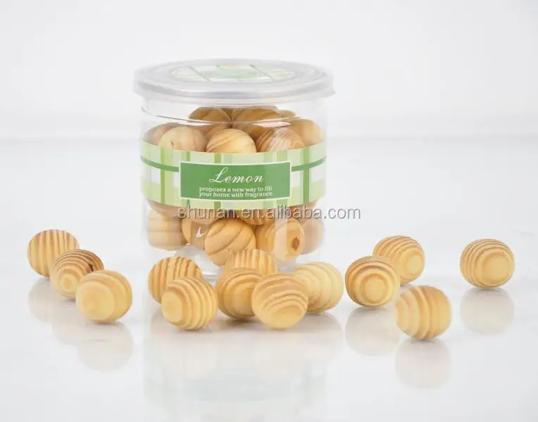 Home fragrance solid shape wooden balls wooden beads air freshener SA-0313