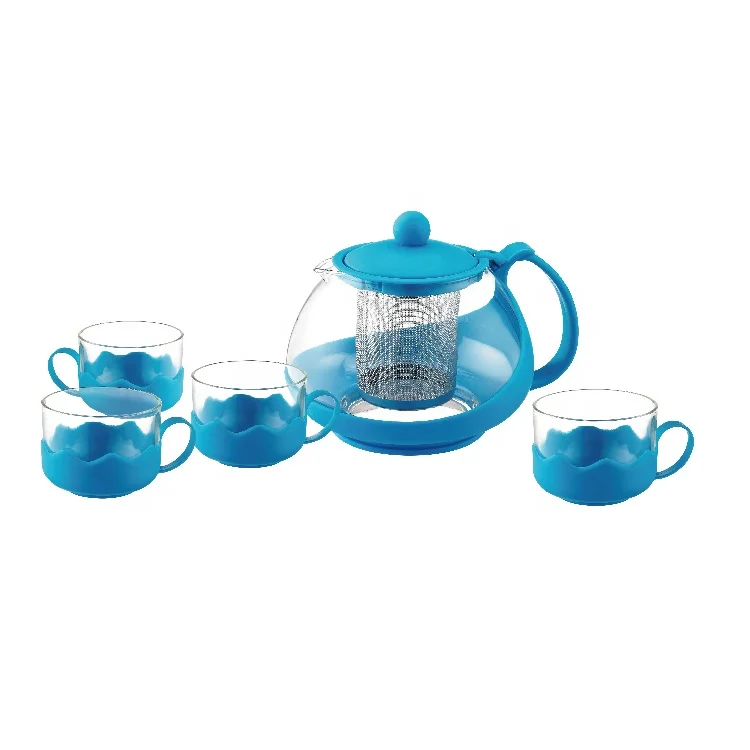 Promotion High Borosilicate Glass Coffee Tea Set With Tea And Coffee Cup