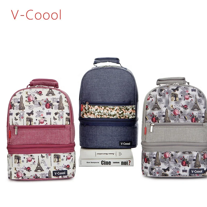 
V-Coool Double Hot Sell Wholesale Multifunctional Large Capacity Portable Insulated Cooler Bag 
