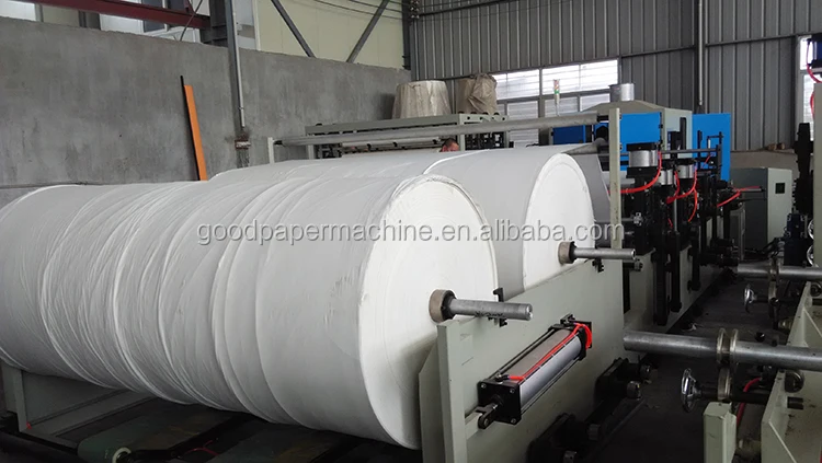 Automatic rewinding toilet paper embossing slitting small bobbin paper products machine