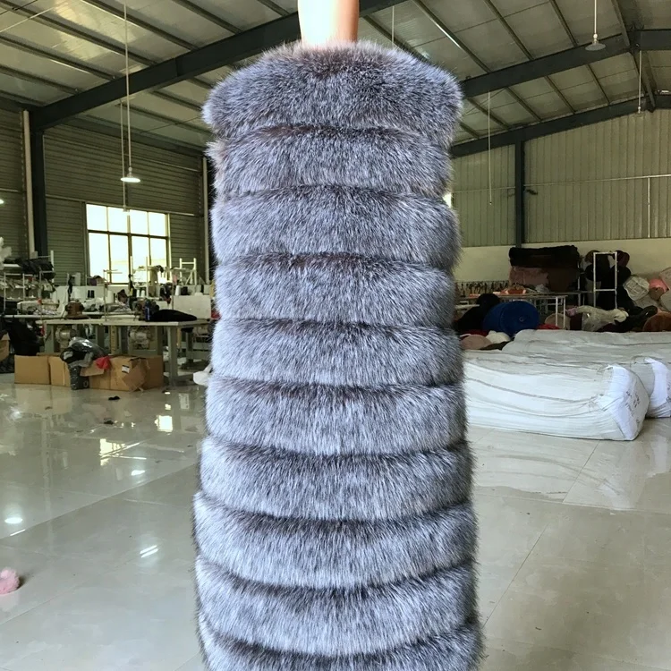 Superior materials rabbit fur waistcoat women middle length vest