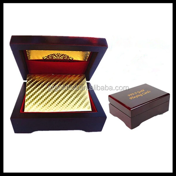 24k gold playing cards in wooden box high class boxed playing cards