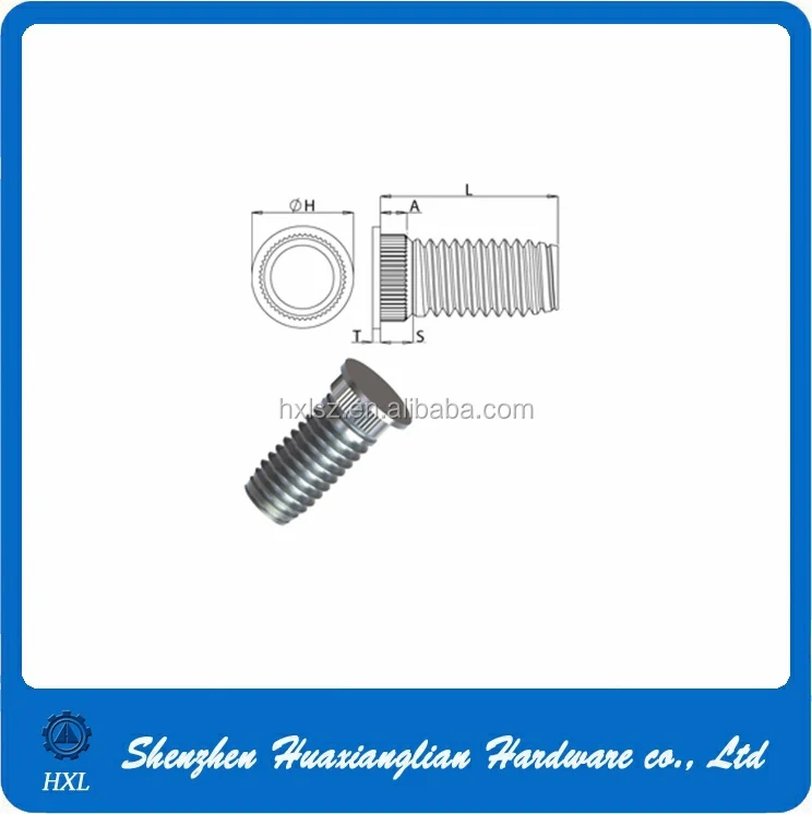 KFH 4-40 steel tin plated broaching studs