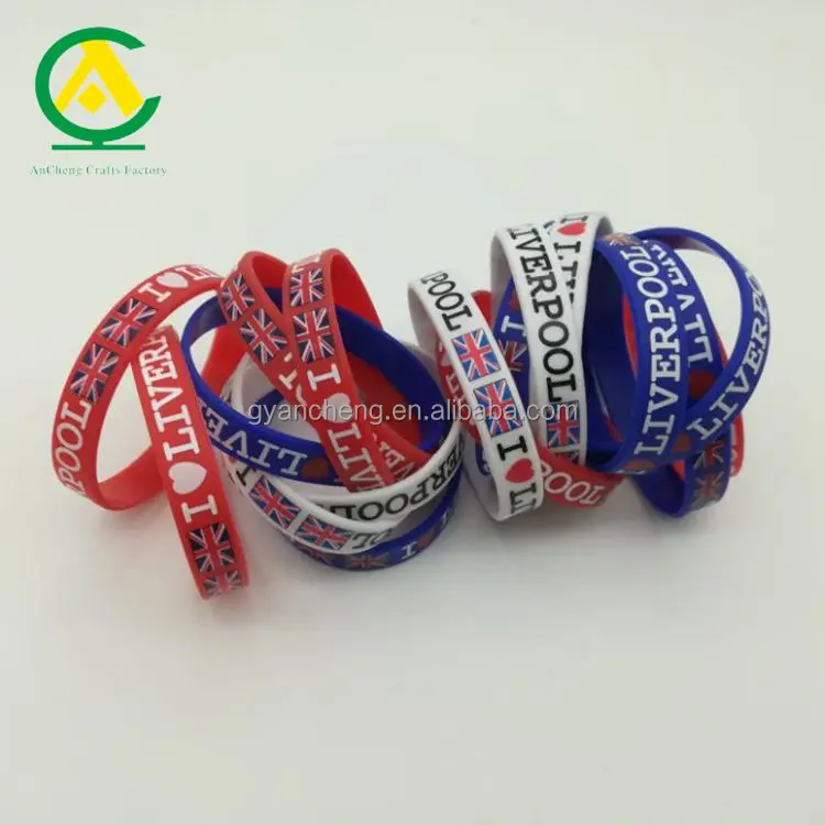 Fashion I LOVE Bath Silicone Bracelets for Bath City Promotion Gifts
