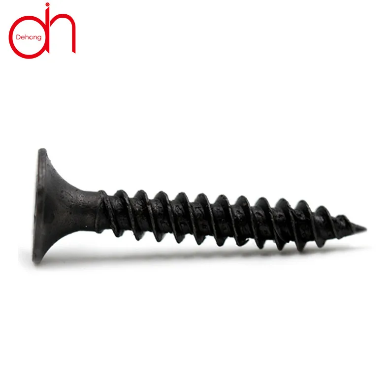 
C1022 углеродистая сталь, саморез, дерево, черный фосфат, Китай, гипсокартона, черный винт 