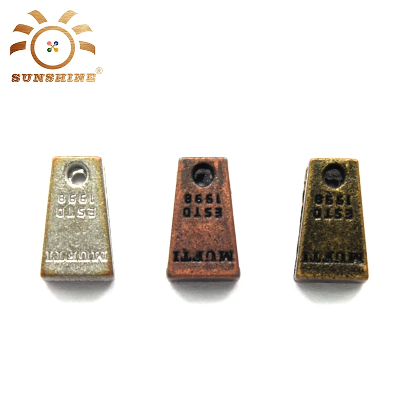 Старинные гравированные отверстия швейные одежда аксессуары из металла этикетки