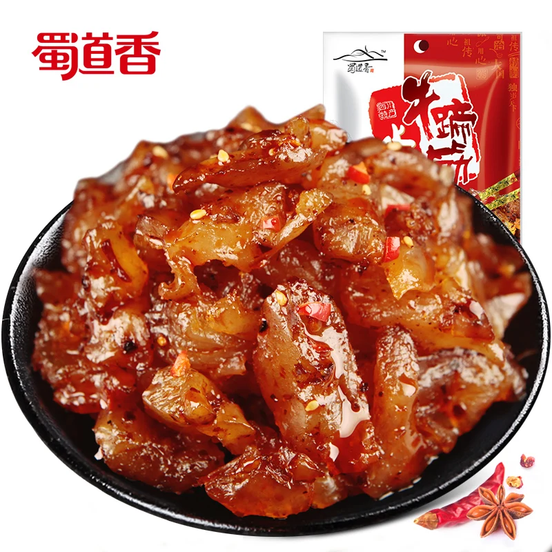 
Shu Dao Xiang Bulk Buy From China 100g Snack Food Industry Spicy Food Chinese Snack Food Dried Beef Tendon 