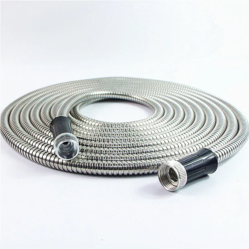 Metallic hose flexible water shower hose stainless steel metal garden hose
