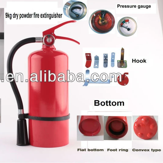 China manufacturer of portable 9kg abc dry powder fire fighting equipment ,extinguisher