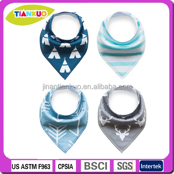 
Amazon 100% organic cotton and fleece baby bandana drool bibs bandana bib 