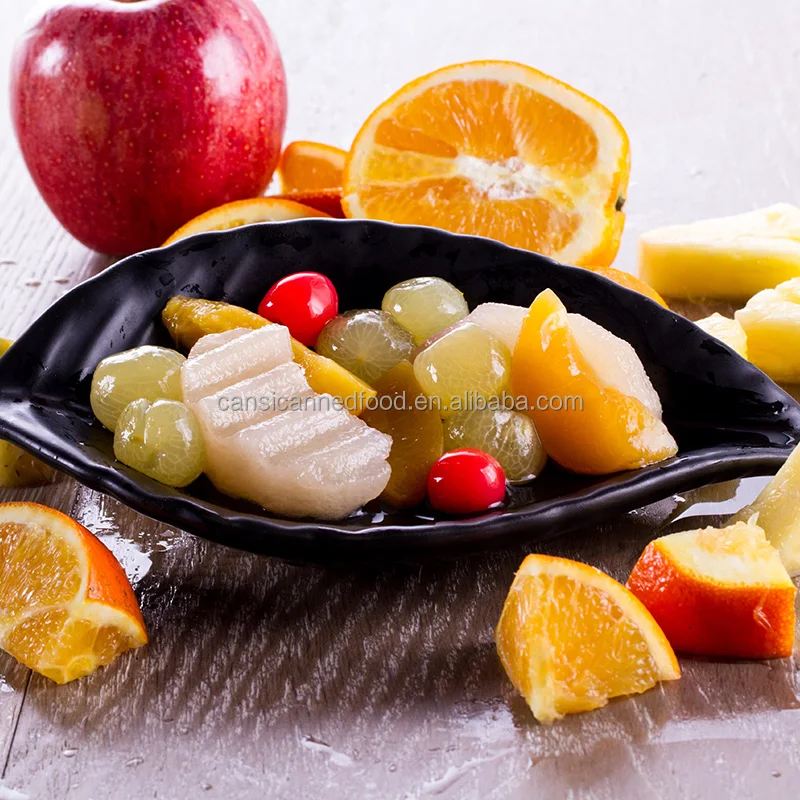 Tin Can Package Canned Mixed Cocktail / Mixer Fruit in Syrup