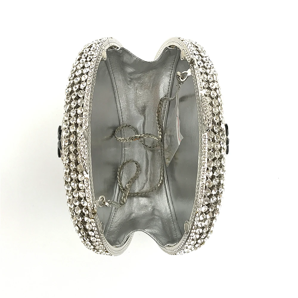 
Popular handmade skull pattern women crystal clutch purse OC3680 