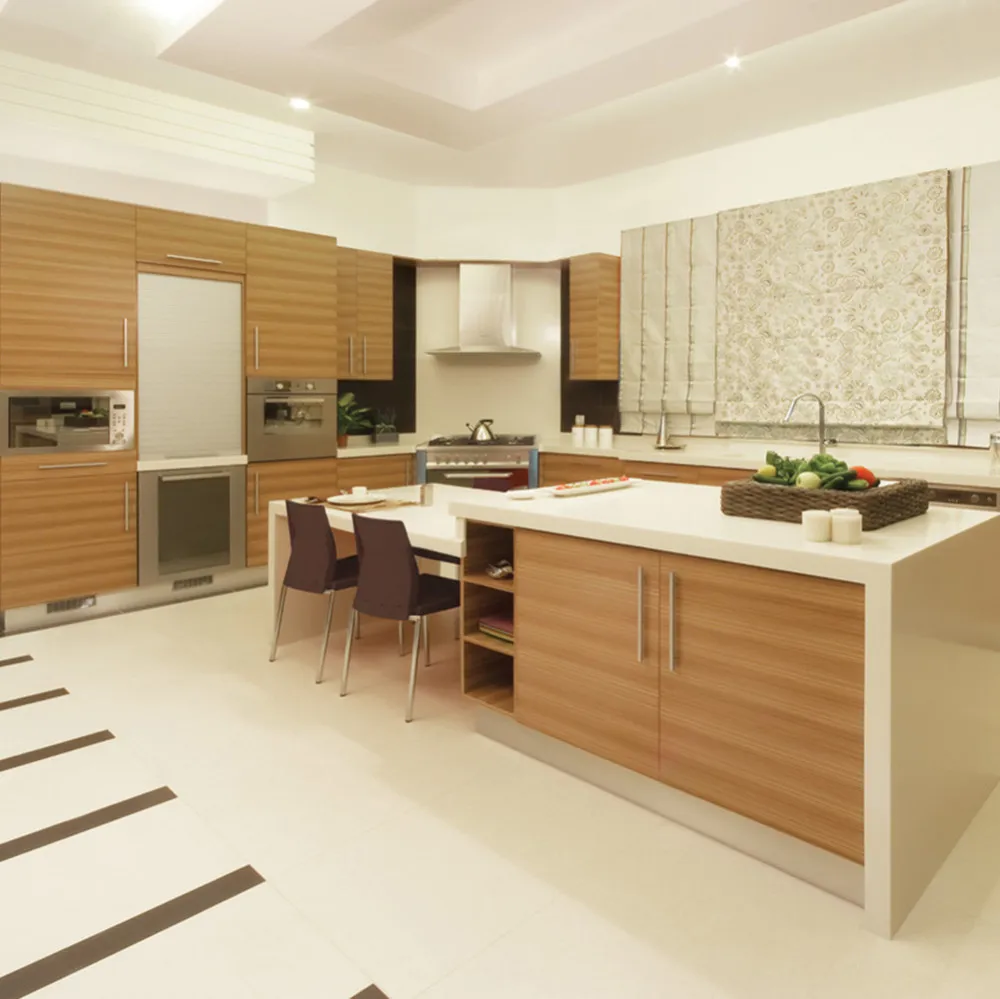 
Modern modular kitchen built in design with island for sale 