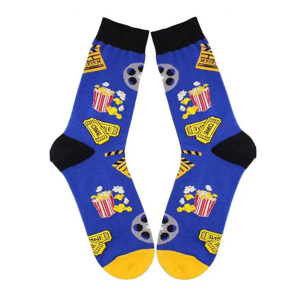 18528 men Oscar movie dress pattern socks cinema movie super star men socks