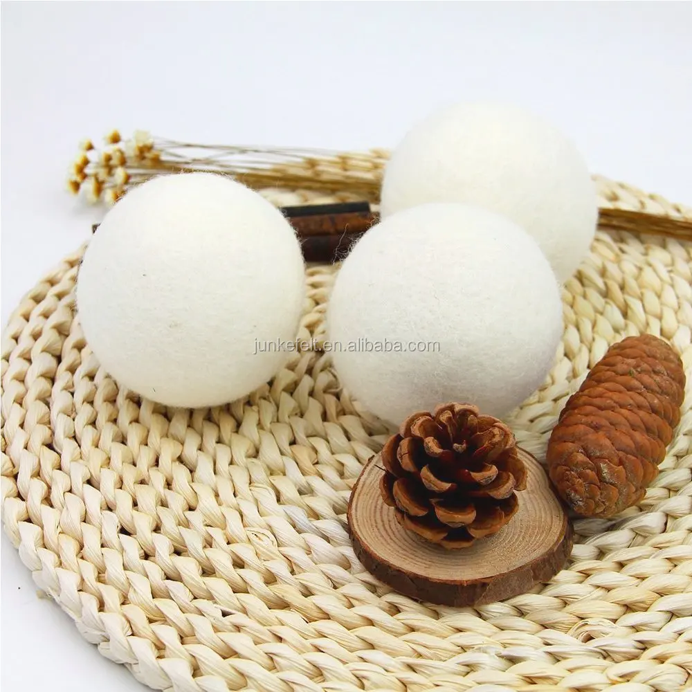100% new zealand wool felt ball wool dryer ball organic felt wool ball