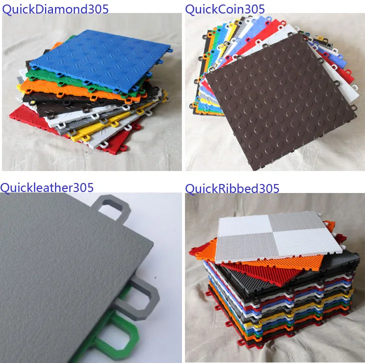 Interlocking Getian PP kindergarten floor terrace plastic car garage floor mat pp rubber tiles