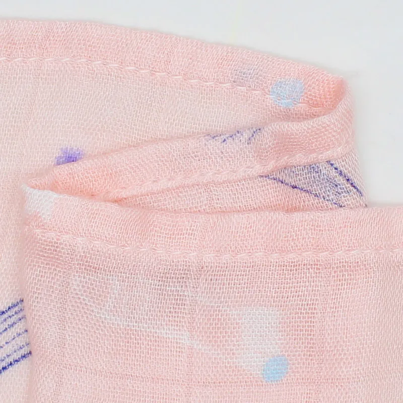 Private Label 100% Organic Bamboo Muslin Newborn Baby Wrap Blanket