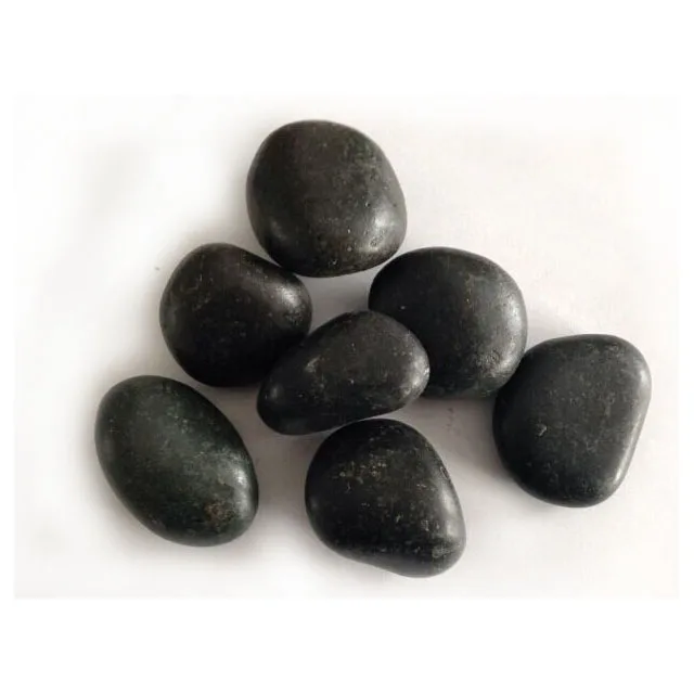 30 50mm natural polished black pebble stone landscaping and decoration (60682943313)