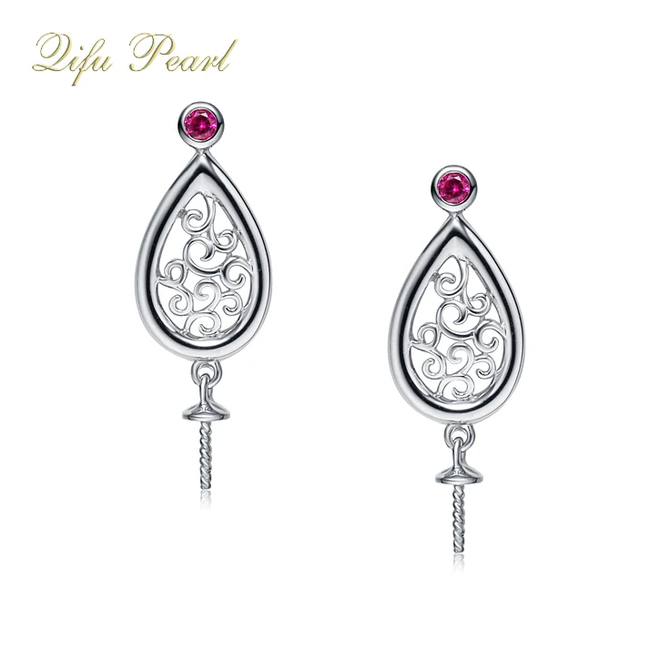 New Model 925 Silver Black Tahiti Pearl Traditional Earring