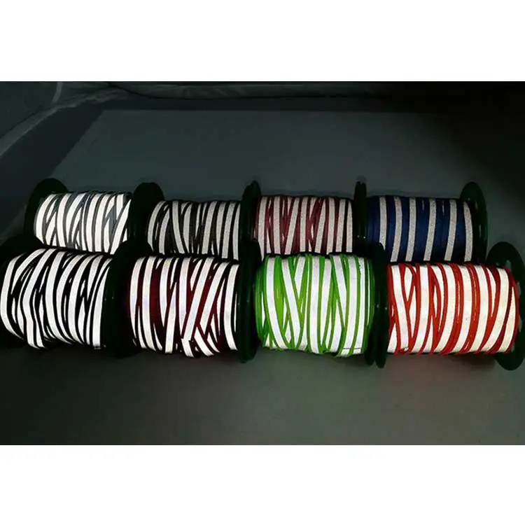 
colorful EN471 stretch reflective piping cord for clothing 