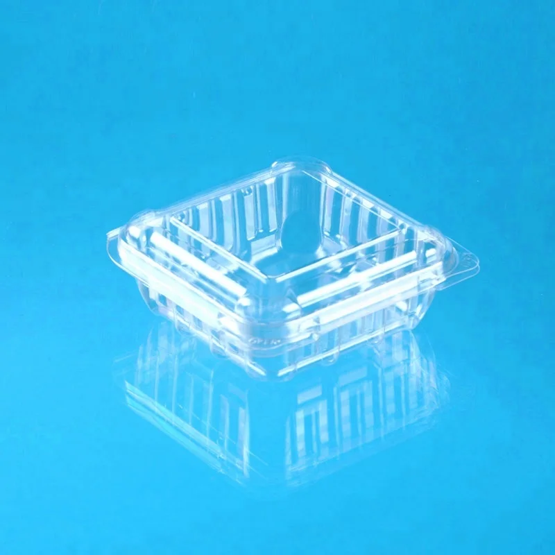 Disposable Clamshell Plastic Blueberry Container Clear PET Packing Box For Fruit Raspberry Food Grade