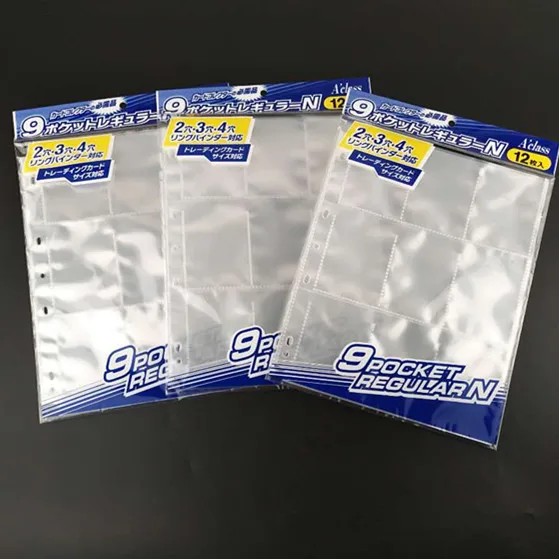 Customizable specifications 11 Holes 9 Pocket Pages Protectors Trading Card Pages Sleeves for  collect card