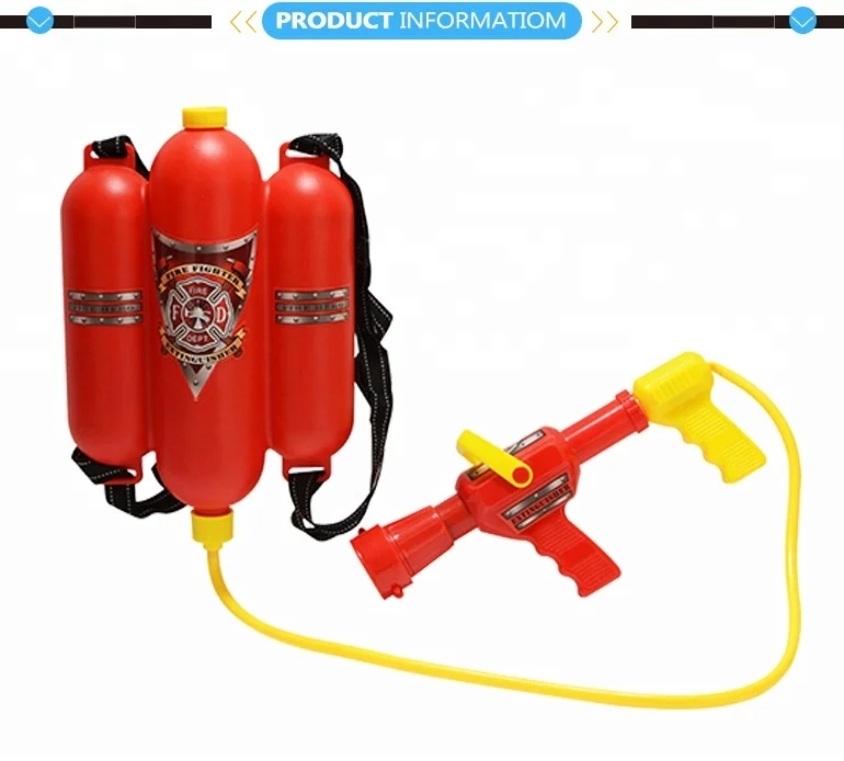 Custom kids toy big fireman water gun backpack for adults