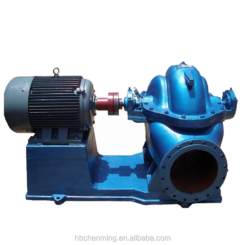 Double Suction Large Capacity Split Case Pump With Electric Motor For Waterworks
