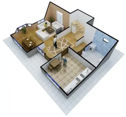 Филиппинское здание, легкая стальная конструкция, вилла с двумя рассказами