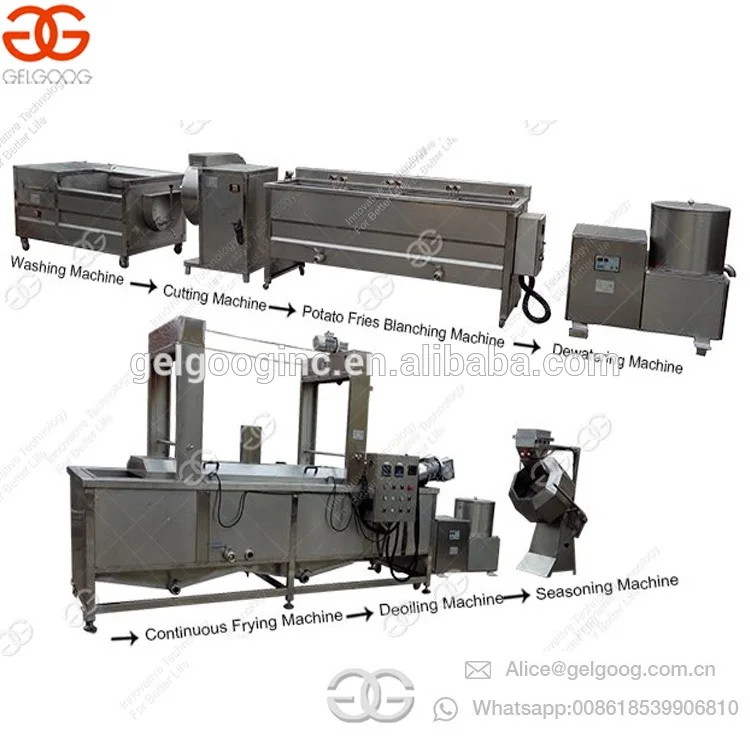 GELGOOG Equipment Maker Crisps Machinery Potato Chips French Fries Production Line Automatic Potato Chips Making Machine Price