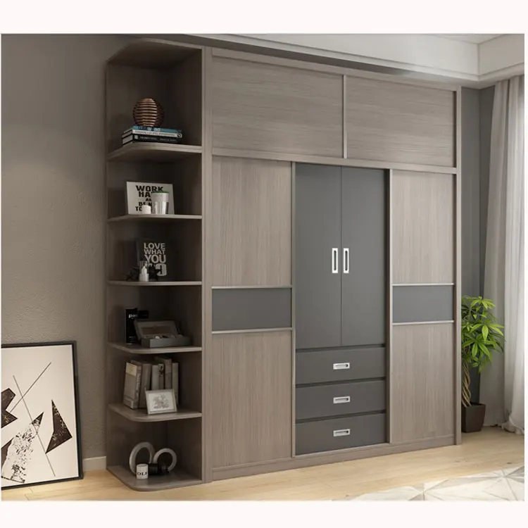 particle board cheap clothes mdf wardrobe furniture for home