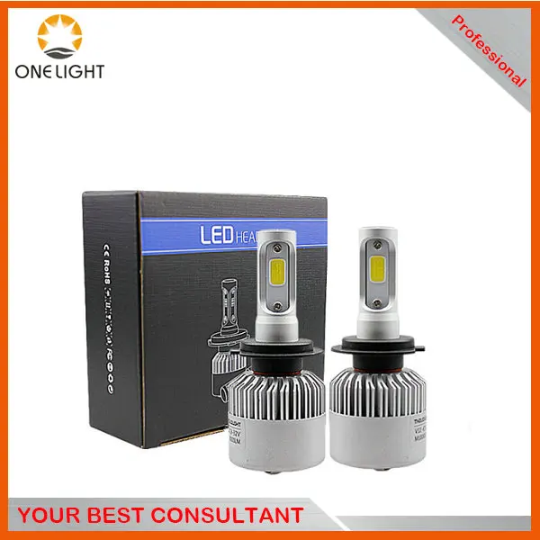светодиодные лампы H4 Высокий Низкий луч s1 S2 cob светодиодные фары 36 Вт 4000lm светодиодные лампы с вентилятором