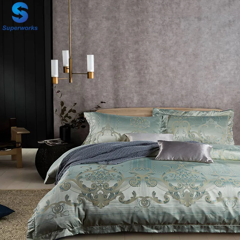 
wholesale Factory Sales Yarn Dyed bedding duvet cover bed sheets set 