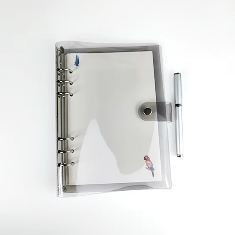 Love note dairy 2019 clear cover 6 ring kawaii stationery notebook travel journal