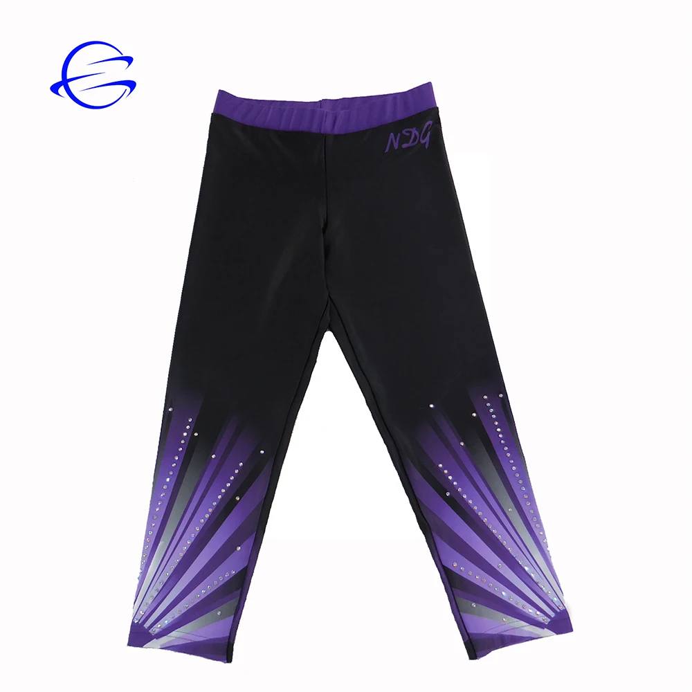 China Supplier Custom Sublimation Rhinestone Gym Wear Women Gymnastics Practice Uniforms Long Sleeve Gymnastic Leotards
