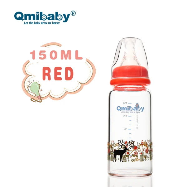 Best selling custom small baby feeding glass bottle in high quality from manufacturer