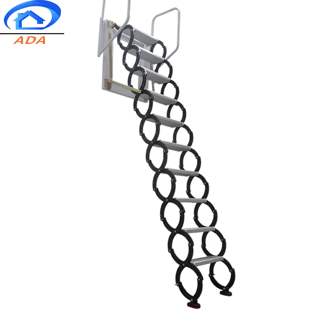 Outdoor Black Collapsible Wall Mounted Ladder