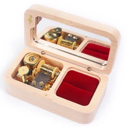 Romantic And Beautiful Wooden Ring Box Music Box