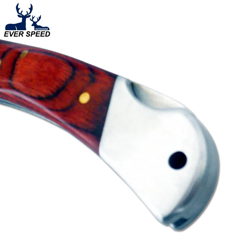 Stainless blade camping Rosewood handle pocket folding tactical knife survival