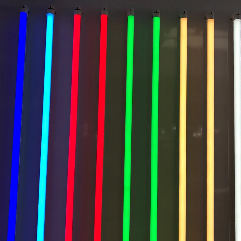 Red Green Blue Pink Purple T8 Led Tube Light 1ft~8ft AC85-265V