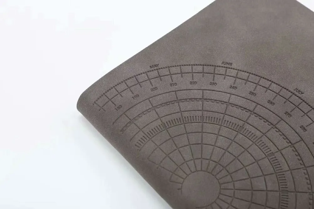 Factory price a5  suede journal notebook with debossed logo