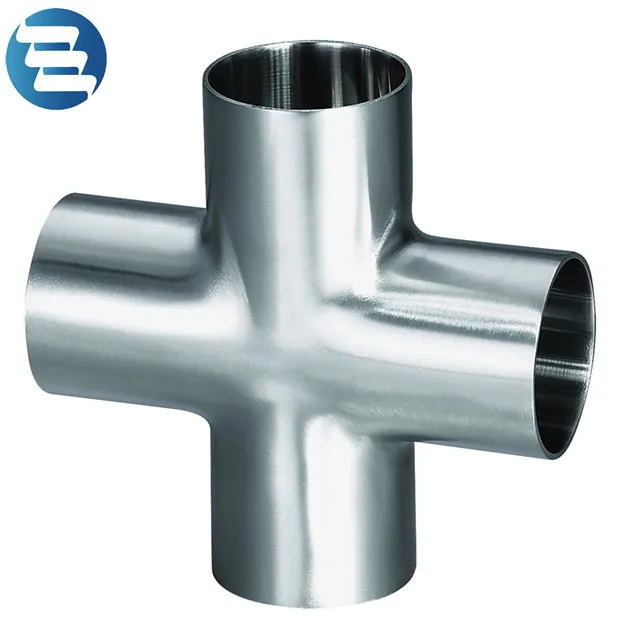 Stainless Steel Material 4-way Pipe Fitting Sanitary Cross