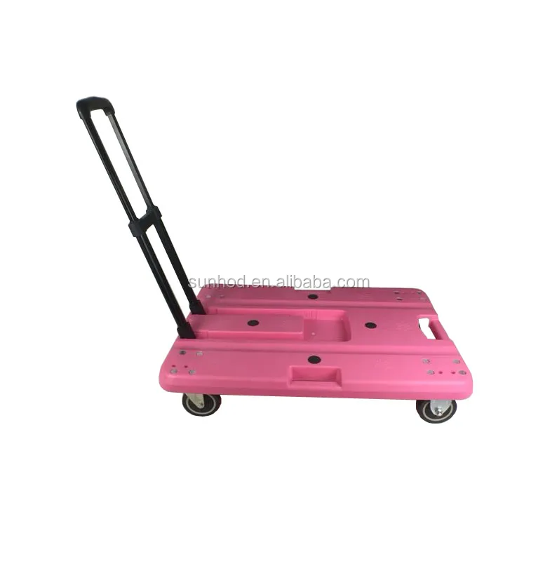 Heavy Duty Foldable Transportation Platform Trolley Hand Truck Versatile platform hand truck with folding handle
