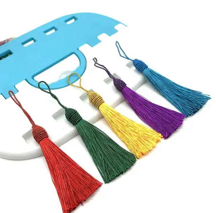 Cheap Wholesale Silk Thread Keychain Mini Nipple Tassels for Jewelry Making