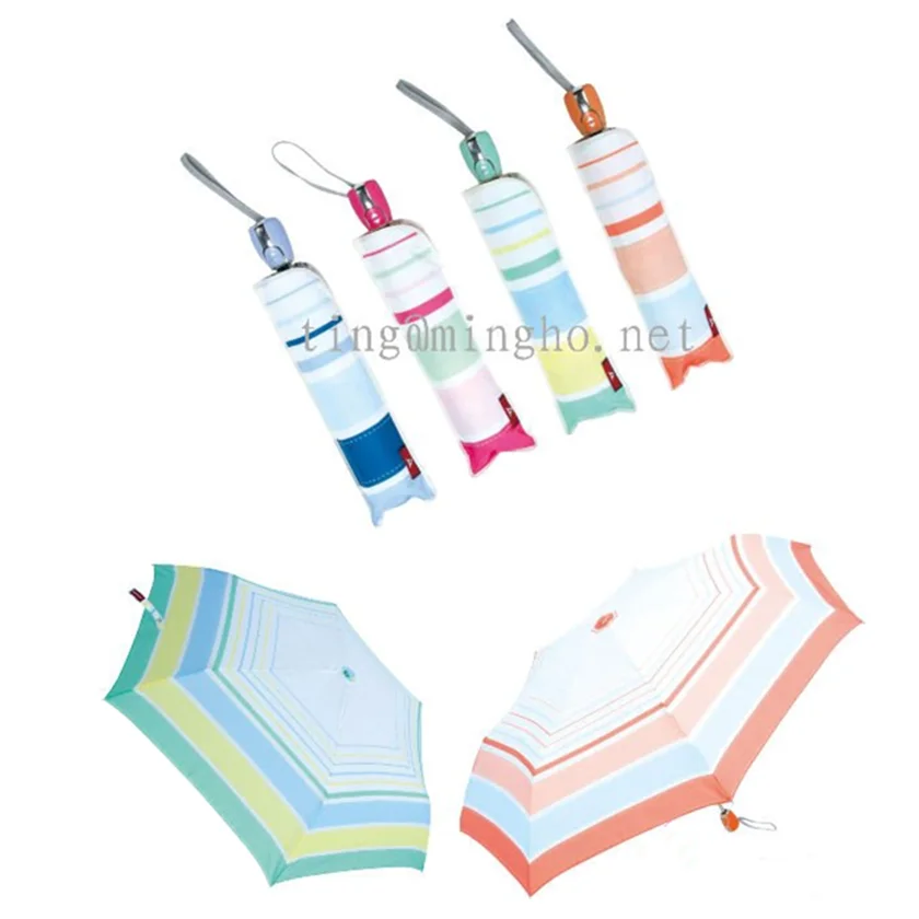 Auto Open and Close Custom with Logo and Color Design Easy to Carry Personal Sun Protection 3 Foldable Mini Pocket Umbrella