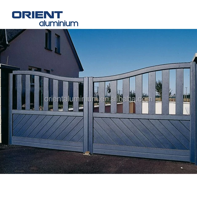Hot price latest house main gate designs/iron fancy gate boundary wall gate design