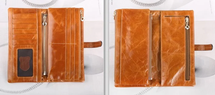 Fashion Genuine Leather Wallet Women Wallets Real Cow Leather Wallet Long Design Clutch Female Purse