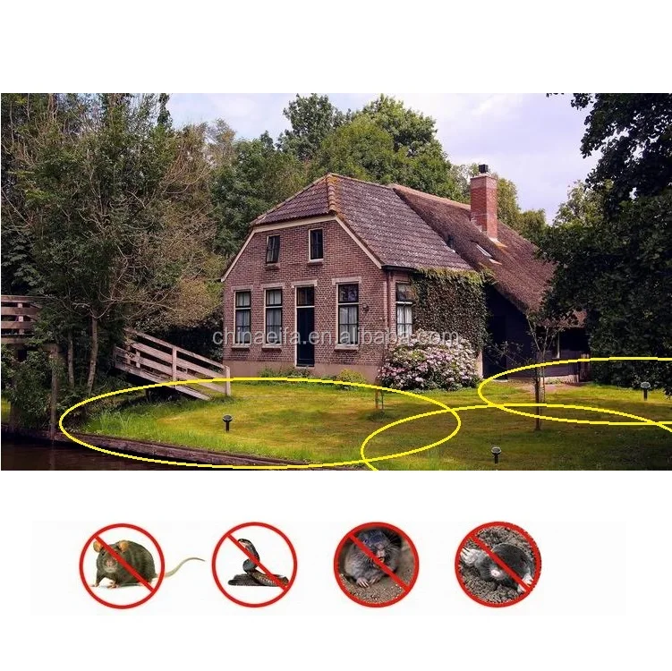 Wholesale price supply solar battery operation ultrasonic Mole Repeller solar Solar mole repeller solar powered mole repeller